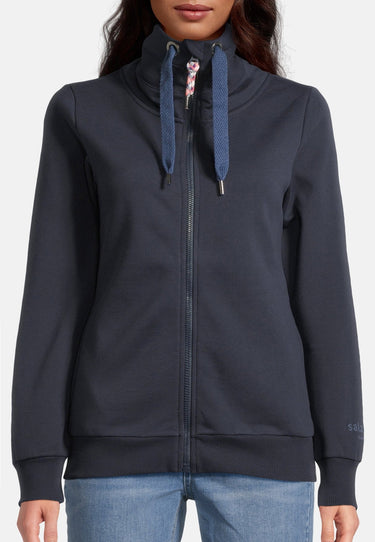 salzhaut - RACKELN - UNI Damen Leicht tailliert - Damen - Stehkragen - Sweatjacke - 13 - #farbe_navy