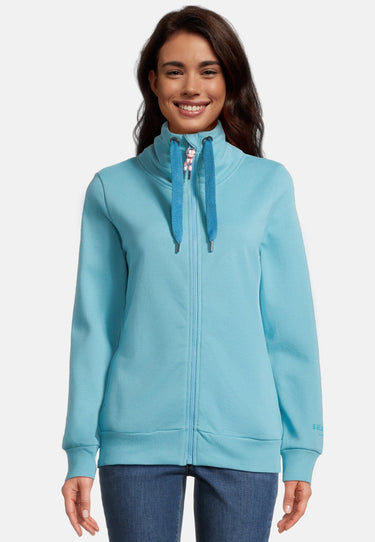 salzhaut - RACKELN - UNI Damen Leicht tailliert - Damen - Stehkragen - Sweatjacke - 1 - #farbe_reef
