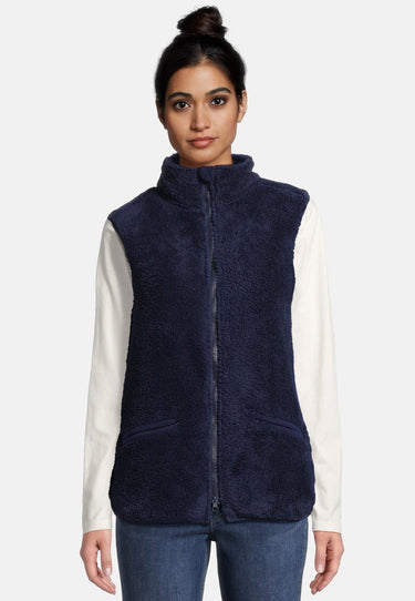 salzhaut - RAMENTEN Damen normale Passform - Hamburg - Teddy - Weste - 1 - #farbe_navy