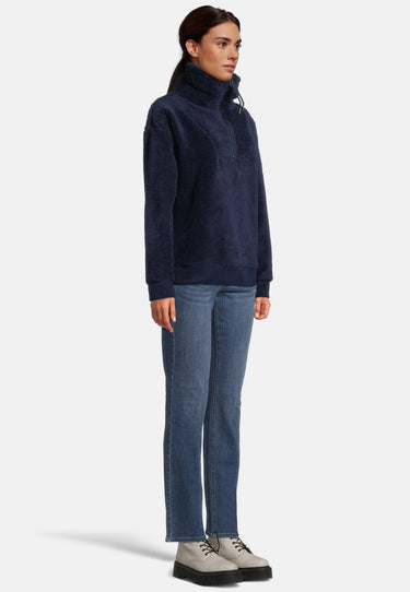 salzhaut - RAMMDÖSIG Damen Oversized - Hamburg - Teddy - Troyer - 10 - #farbe_navy