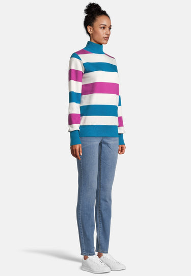 salzhaut - REDD Damen Oversized - Hamburg - Stehkragen - Turtleneck - 10 - #farbe_offwhite-plum-fjord