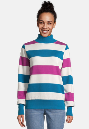 salzhaut - REDD Damen Oversized - Hamburg - Stehkragen - Turtleneck - 6 - #farbe_offwhite-plum-fjord