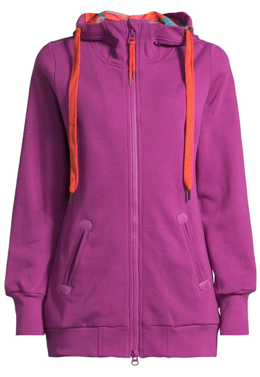 salzhaut - REFFEN Damen Leicht tailliert - Hamburg - Hoodiejacke - Sweatjacke - 2 - #farbe_plum