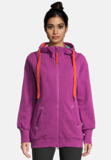 salzhaut - REFFEN Damen Sweatjacke Leicht tailliert - adenauer & co - Anker - Basic - 3 - #farbe_Plum