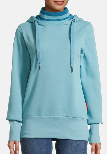 salzhaut - RÖÄEN Damen Leicht tailliert - Hamburg - Hoodie - Stehkragen - 3 - #farbe_reef