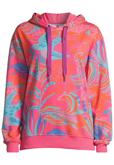 salzhaut - RÖDELMORS Damen Oversized - Hoodie - Kapuzenpullover - Langarmshirt - 2 - #farbe_pink