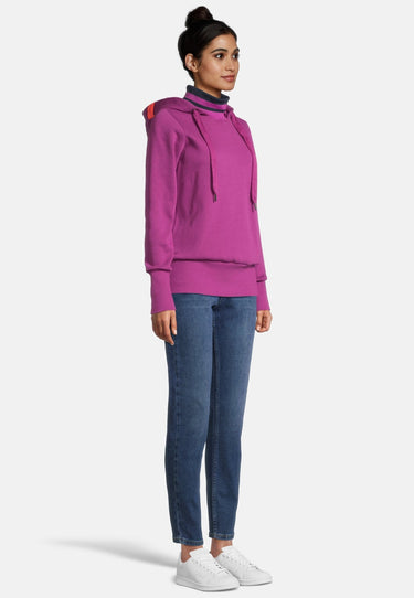 salzhaut - SÄLWE Damen normale Passform - Hoodie - Kapuzenpullover - Langarmshirt - 5 - #farbe_plum