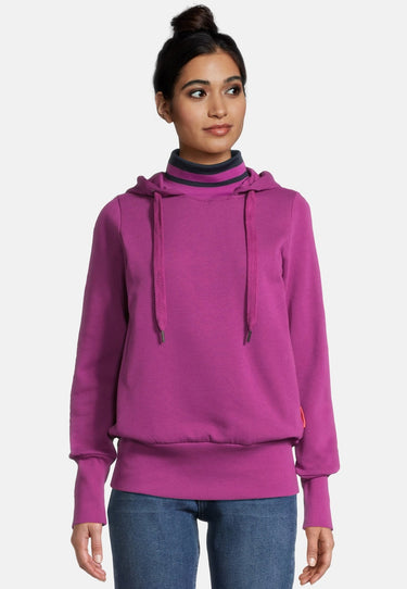 salzhaut - SÄLWE Damen normale Passform - Hoodie - Kapuzenpullover - Langarmshirt - 1 - #farbe_plum