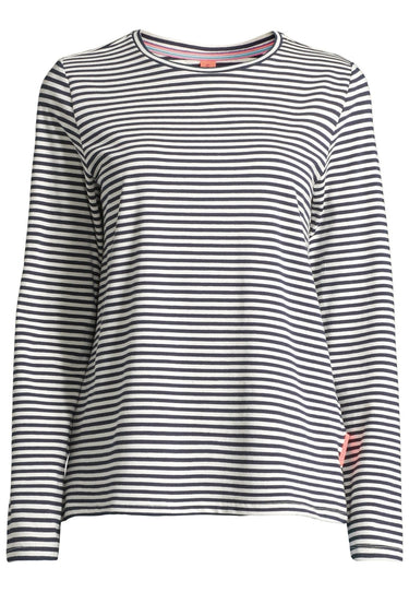 salzhaut - SANGELN Damen Relaxed-Fit - Hamburg - Langarmshirt - Streifenmuster - 2 - #farbe_navy-offwhite