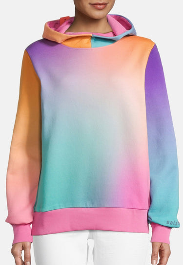 salzhaut - SCHALLN Damen Relaxed-Fit - Hoodie - Kapuzenpullover - Langarmshirt - 3 - #farbe_multicolor-verlauf