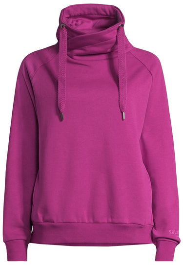 salzhaut - SCHARNTÜDER Damen normale Passform - Hamburg - Stehkragen - Sweatshirt - 2 - #farbe_plum