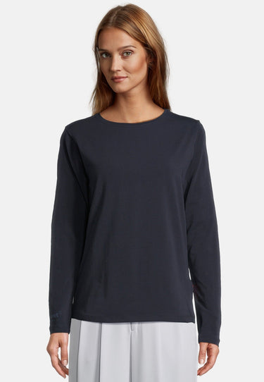 salzhaut - SCHATEKE Damen normale Passform - Frontprint - Hamburg - Langarmshirt - 6 - #farbe_navy