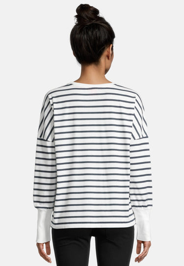 salzhaut - SMAAK - RINGEL Damen normale Passform - Hamburg - Langarmshirt - Rundhals - 4 - #farbe_navy-offwhite