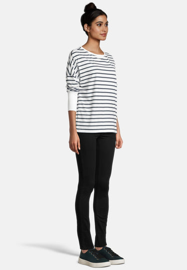 salzhaut - SMAAK - RINGEL Damen normale Passform - Hamburg - Langarmshirt - Rundhals - 5 - #farbe_navy-offwhite