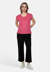 salzhaut - SÖMMER Damen Shirt Relaxed-Fit - adenauer & co - Anker - Basic - 38 - #farbe_Pink