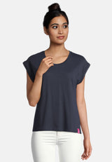 salzhaut - SÖMMER Damen Shirt Relaxed-Fit - adenauer & co - Anker - Basic - 21 - #farbe_Navy