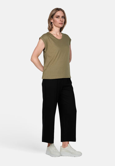 salzhaut - SÖMMER Damen Relaxed-Fit - Oversize - T-Shirt - überschnitten - 50 - #farbe_seagrass