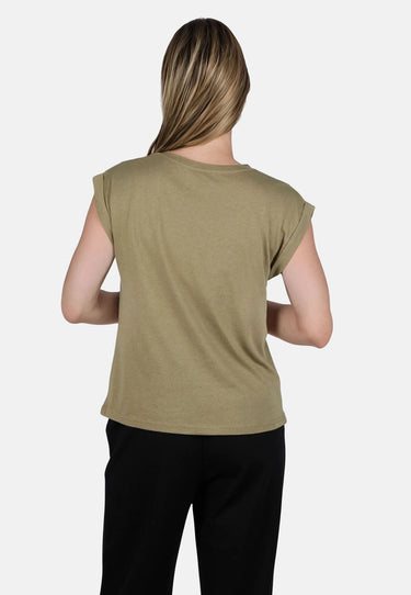 salzhaut - SÖMMER Damen Relaxed-Fit - Oversize - T-Shirt - überschnitten - 49 - #farbe_seagrass