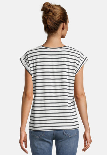 salzhaut - SÖMMER - RINGEL Damen Relaxed-Fit - Hamburg - Oversize - T-Shirt - 4 - #farbe_navy-offwhite