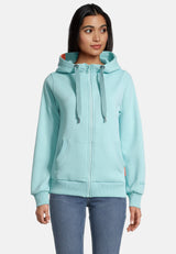 salzhaut - Damen Sweatjacke SÖÖTE Tailliert - adenauer & co - Anker - Basic - 75 - #farbe_Aqua