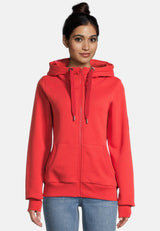 salzhaut - Damen Sweatjacke SÖÖTE Tailliert - adenauer & co - Anker - Basic - 9 - #farbe_Chilli Red