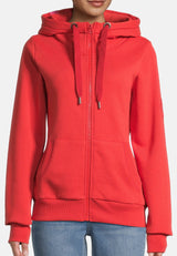 salzhaut - Damen Sweatjacke SÖÖTE Tailliert - adenauer & co - Anker - Basic - 11 - #farbe_Chilli Red