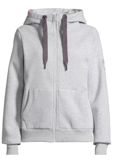 salzhaut - SÖÖTE JACKE Damen Leicht tailliert - Eingriffstaschen - Hoodiejacke - Sweatjacke - 46 - #farbe_grey-melange