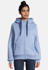 salzhaut - SÖÖTE JACKE Damen Sweatjacke Leicht tailliert - adenauer & co - Anker - Basic - 31 - #farbe_Ice Blue