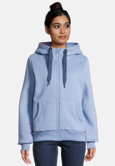 salzhaut - SÖÖTE JACKE Damen Leicht tailliert - Eingriffstaschen - Hoodiejacke - Sweatjacke - 36 - #farbe_ice-blue