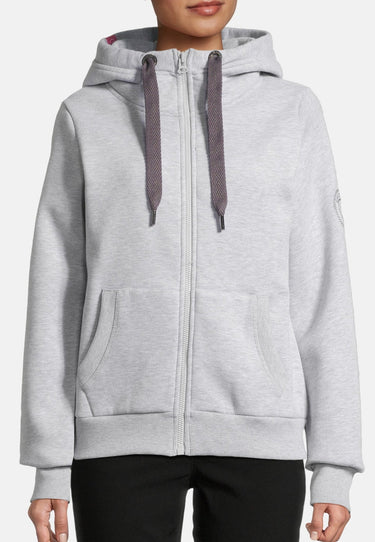 salzhaut - SÖÖTE JACKE Damen Leicht tailliert - Eingriffstaschen - Hoodiejacke - Sweatjacke - 47 - #farbe_grey-melange