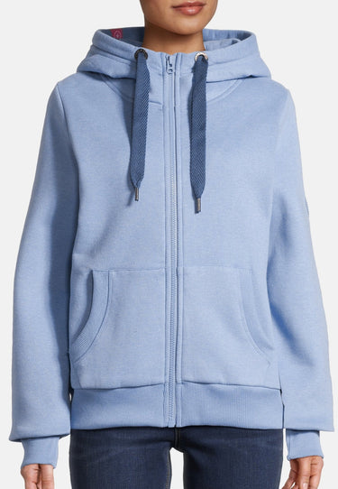 salzhaut - SÖÖTE JACKE Damen Leicht tailliert - Eingriffstaschen - Hoodiejacke - Sweatjacke - 38 - #farbe_ice-blue