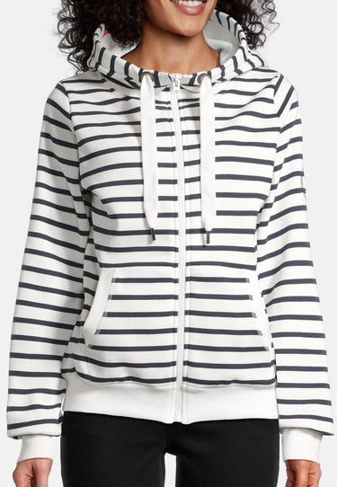 salzhaut - SÖÖTE - RINGEL Damen normale Passform - Hamburg - Hoodiejacke - Sweatjacke - 3 - #farbe_navy-offwhite