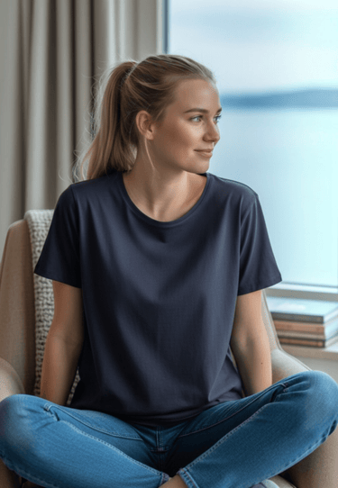salzhaut - STEENTJE Damen Shirt normale Passform - adenauer & co - Anker - Basic - 38 - #farbe_Navy