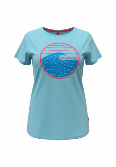 salzhaut - STEENTJE - KÜSTENLIEBE WELLE Damen Relaxed-Fit - adenauer & co - Anker - Basic - 2 - farbe_Aqua-Neon Pink