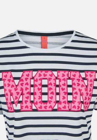 salzhaut - STEENTJE RINGEL - MOIN Herzen Damen Shirt Regular Fit - Anker - Basic - 7 - #farbe_Navy-Offwhite-Blossom