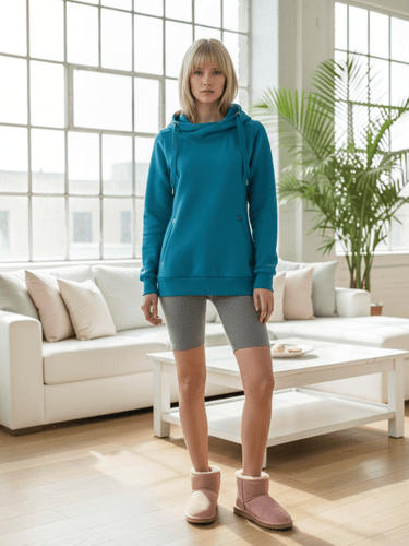 salzhaut - SÜNN Damen Hoodie Tailliert - adenauer & co - Anker - Basic - 112 - #farbe_Fjord