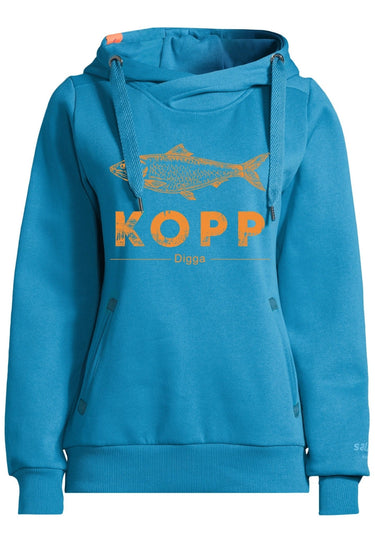 Salzhaut - SÜNN - FISCHKOPP Damen normale Passform - Frontprint - Hoodie - kapuzenpullover damen - 4 - #farbe_fjord