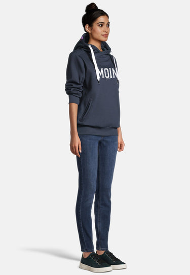Salzhaut - SÜNN - MOIN Damen Tailliert - baumwollpullover - frauen sweatjacke - freizeitpullover - 39 - #farbe_navy