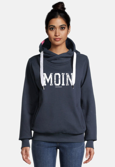 Salzhaut - SÜNN - MOIN Damen Tailliert - baumwollpullover - frauen sweatjacke - freizeitpullover - 38 - #farbe_navy