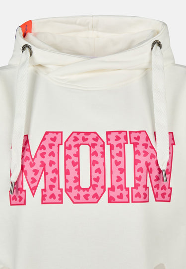 salzhaut - SÜNN - MOIN Herzen Damen Hoodie Tailliert - adenauer & co - Anker - Basic - 32 - #farbe_Offwhite-Blossom