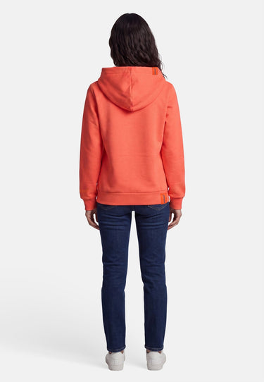 salzhaut - SÜNN - MOIN Herzen Damen Hoodie Tailliert - adenauer & co - Anker - Basic - 38 - #farbe_Fiery Coral-Ocean Blue