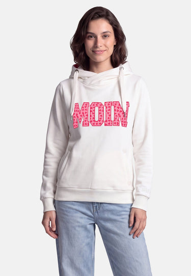 salzhaut - SÜNN - MOIN Herzen Damen Hoodie Tailliert - adenauer & co - Anker - Basic - 27 - #farbe_Offwhite-Blossom