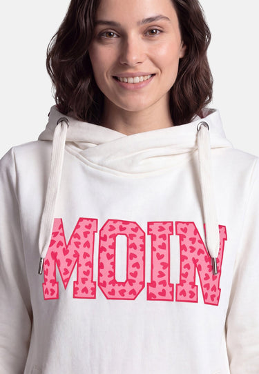 salzhaut - SÜNN - MOIN Herzen Damen Hoodie Tailliert - adenauer & co - Anker - Basic - 29 - #farbe_Offwhite-Blossom