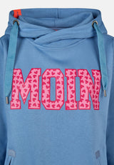 salzhaut - Damen Hoodie SÜNN - MOIN Herzen Tailliert - adenauer & co - Anker - Basic - 14 - #farbe_Ice Blue-Blossom