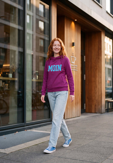 salzhaut - SÜNN - MOIN Herzen Damen Tailliert - adenauer & co - Anker - Basic - 9 - #farbe_Plum-Ocean Blue