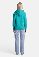 salzhaut - SÜNN - MOIN Leo Damen Hoodie Tailliert - adenauer & co - Anker - Basic - 13 - #farbe_Lagoon-Yellow