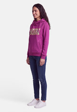 salzhaut - SÜNN - MOIN Leo Damen Hoodie Tailliert - adenauer & co - Anker - Basic - 4 - #farbe_Plum-Yellow