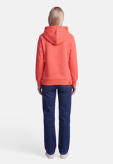 salzhaut - SÜNN - MOIN Leo Damen Hoodie Tailliert - adenauer & co - Anker - Basic - 21 - #farbe_Fiery Coral-Yellow