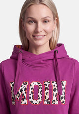 salzhaut - SÜNN - MOIN Leo Damen Hoodie Tailliert - adenauer & co - Anker - Basic - 38 - #farbe_Plum-Pink