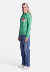 salzhaut - Damen Hoodie SÜNN - MOIN Multicolor Tailliert - adenauer & co - Anker - Basic - 20 - #farbe_Apple Green-Multicolor